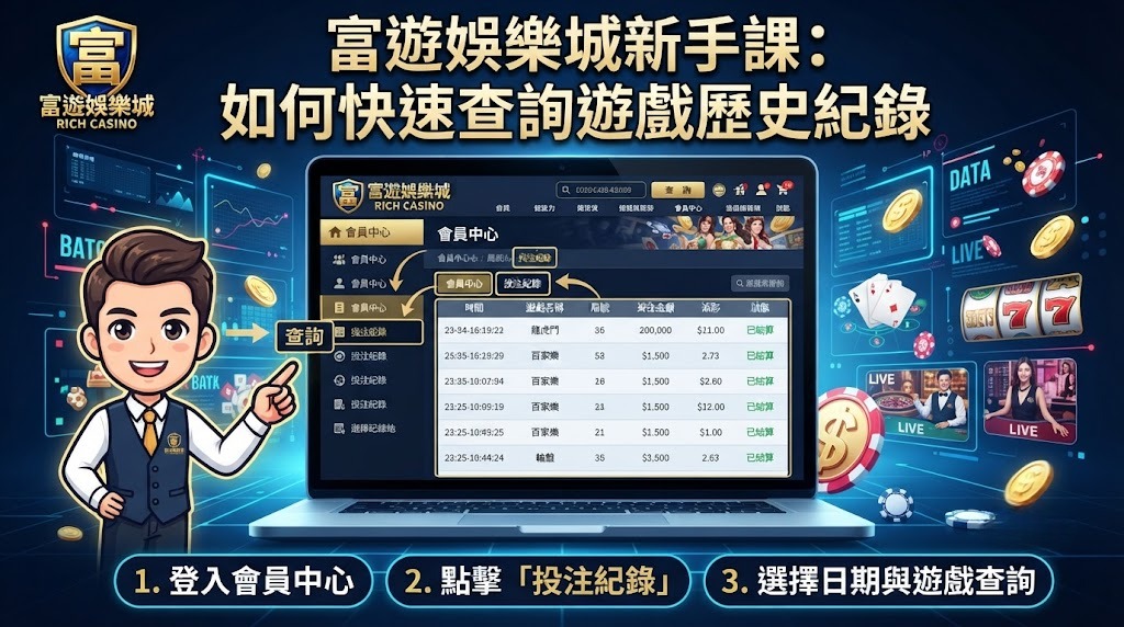 立即查看遊戲歷史查詢教學，三步驟輕鬆對帳